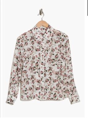 NWT- Alice and Olivia Willa Floral Placket Button-Up Shirt Size S